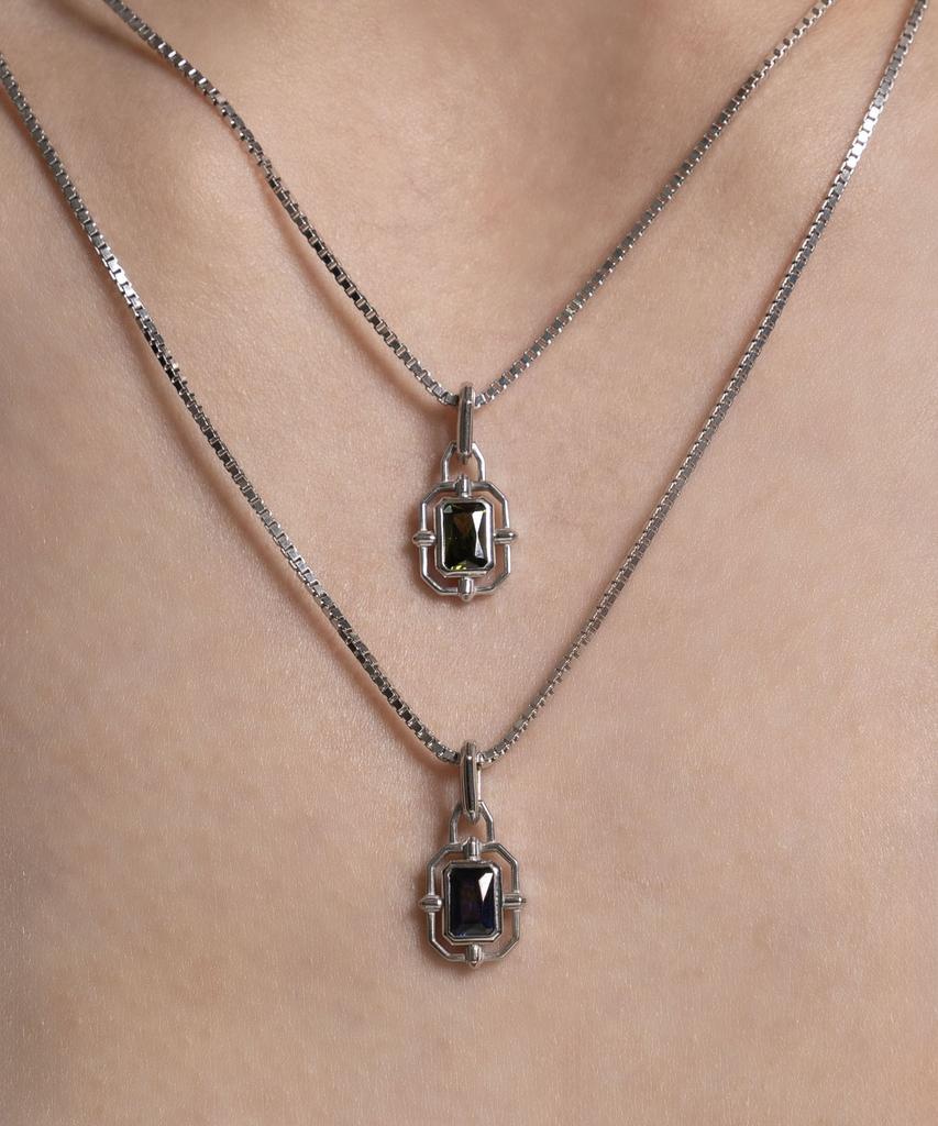 Vivus Rapillus White Gold Silver Necklace