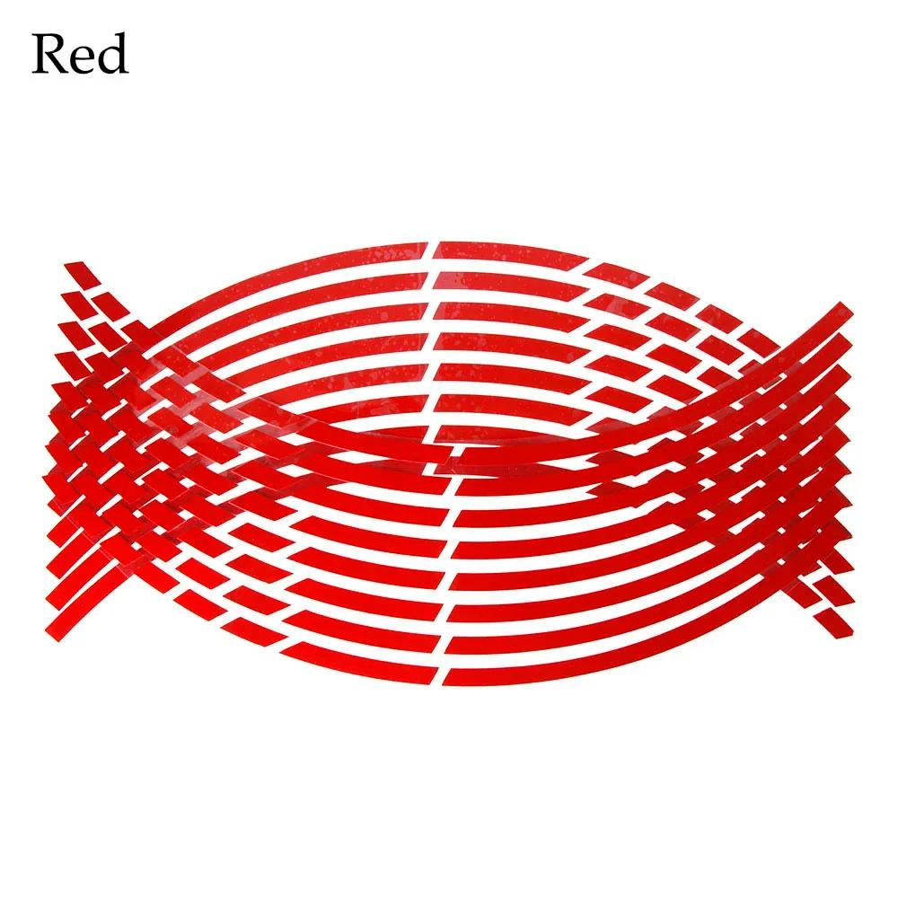 16 ks Samolepky na pneumatiky motocyklu a auta Ozdobné proužky Univerzální reflexní samolepka na kolo Vodotěsná páska na ráfek kola motocyklu 17"18"