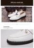 Men's Autumn Glossy Leather Slip-On Shoes: Trendy British Style Casual Loafers