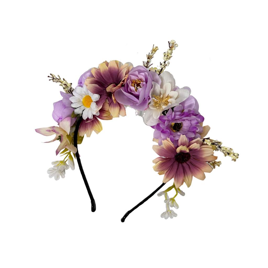 Böhmischer europäischer und amerikanischer Stirnreif mit künstlichen Blumen, Urlaubs-Super-Fee-Blumenkranz-Kopfschmuck