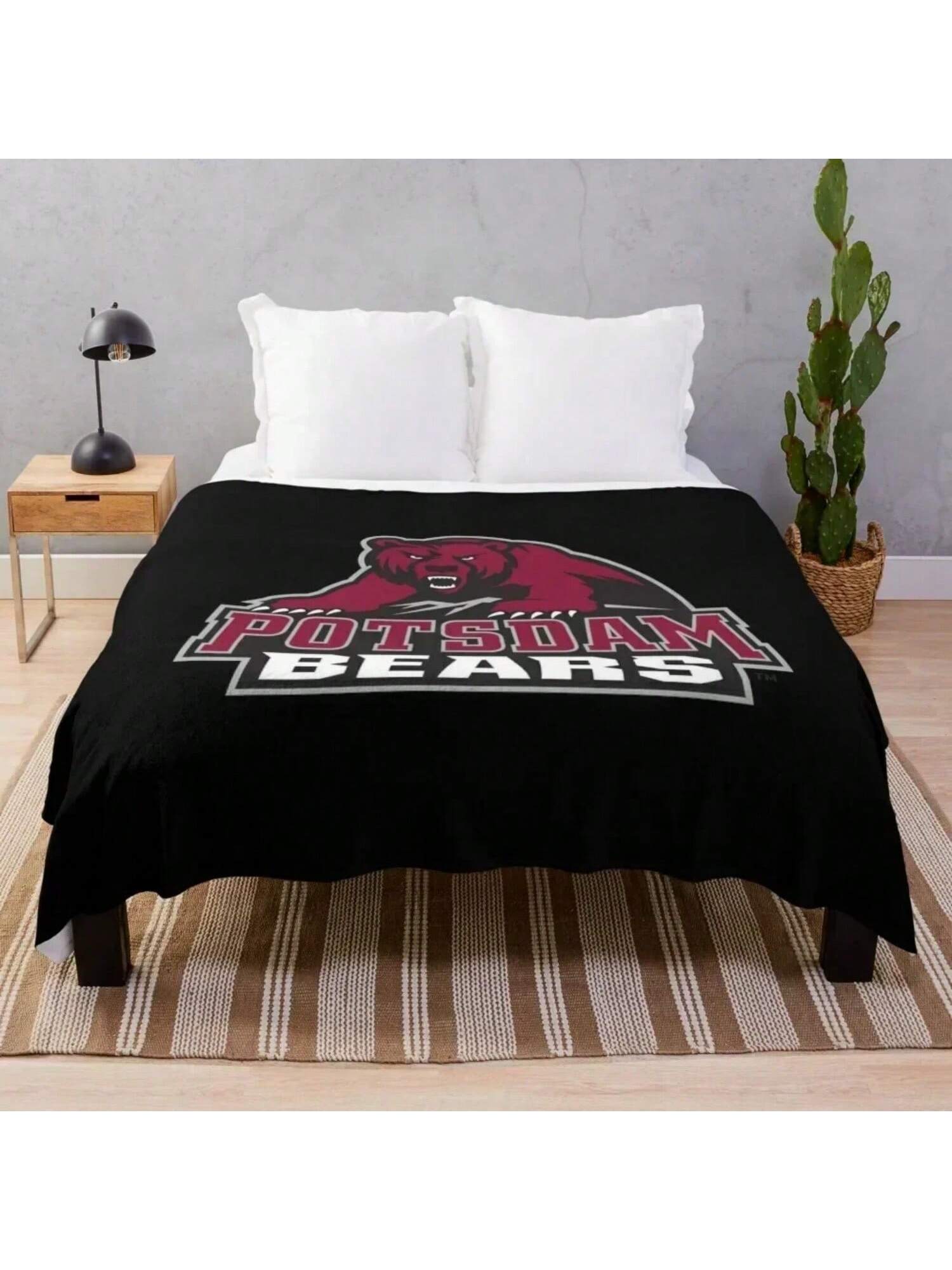 SUNY Potsdam Bears Throw Blanket Heavy Decorative Decorative Sofas Designers Blankets 75X95CM