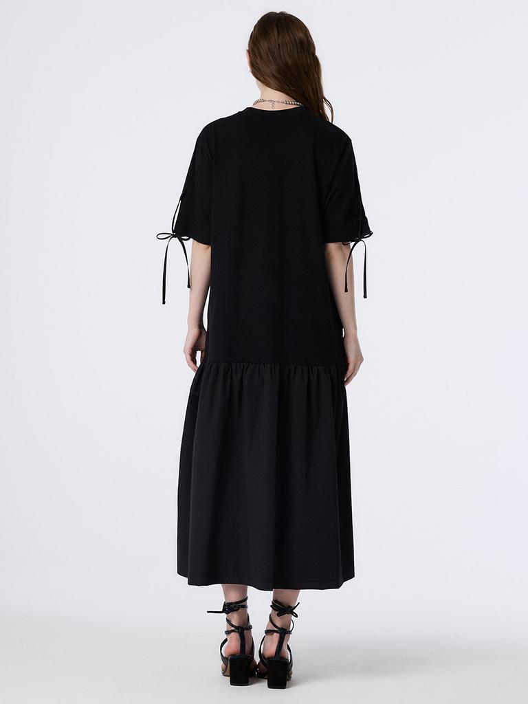 The Studio K Ribbon Point Comfy Dress (Black)