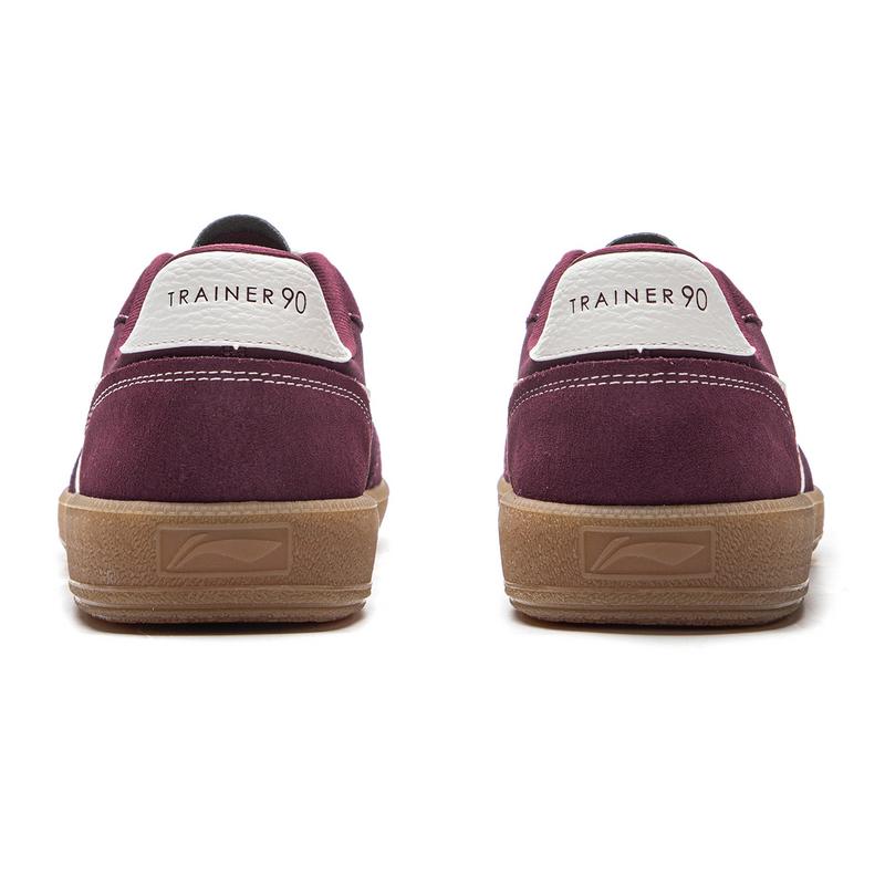 New LiNing Yunchuan 2 Slip Resistant, Abrasion Resistant, Lightweight Low Top German Army Trainers Men's Dark Red Purple AGCV337-6