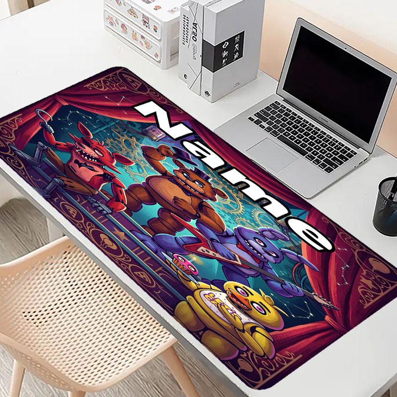 Benutzerdefinierter Name Personalisierte Five Nights at Freddy's Muster Mauspads, Laptop PC Schreibtischmatte, Dekorative Schreibtischmatte für Zuhause Tastaturpad Geschenk