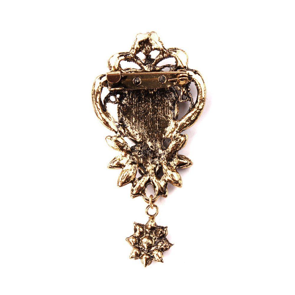 1PC Queen Rhinestone Boutonniere Vintage Fashion Accessories Brooch Pin Christmas Gift Jewelry