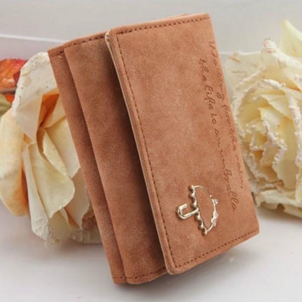 Buy Women's Fashion Leather Wallet Button Clutch Purse Lady Short Handbag at affordable prices