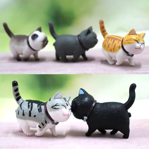 SYLHD Mother and Child Figure, Cat Figure, Kitten Toy Set, Mini Toy Figure, Cat Character, Birthday Party Accessory, Colorful