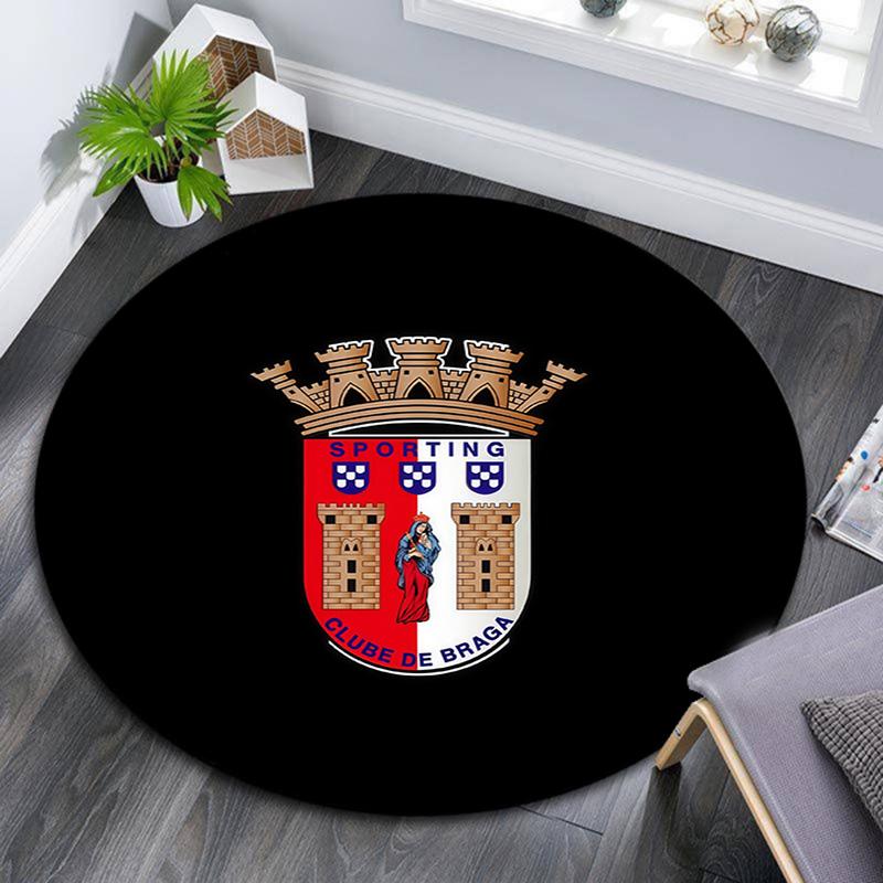 SC Braga Round Area Rug,Carpet Rug for Living Room Bedroom Sofa Playroom Decor,Non-slip Floor Mat