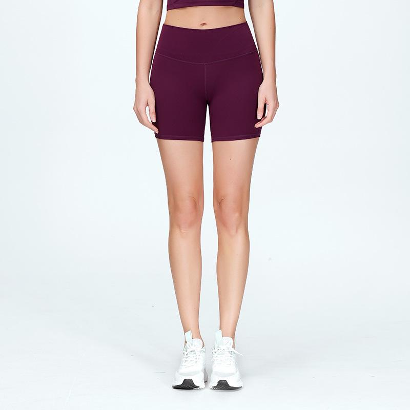 

Женские шорты для йоги с высокой талией и ощущением обнаженности - Европейский и американский стиль, спортивный трехточечный дизайн, фитнес-леггинсы Extra Large