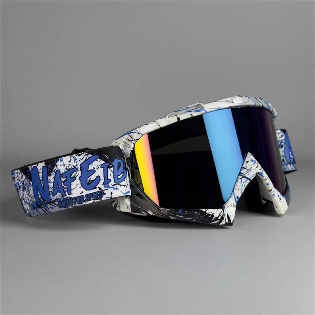 2026 Vibrant Frame Design Motocross Goggles UV400 Lens  Lightweight Durable Adjustable Strap Outdoor Sports Riding Goggles