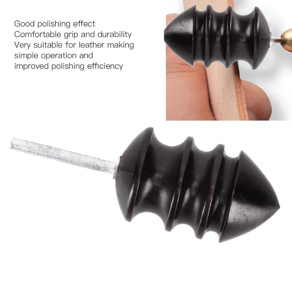 2Pcs Comfortable Grip Leather Edge Burnisher Polished Rod Tool Scabbard Finishing