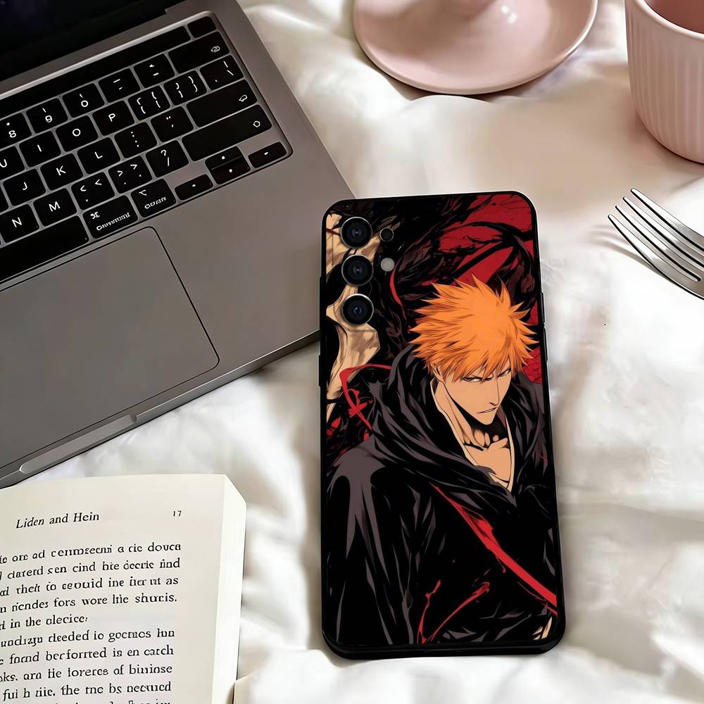 B-Bleachs K-Kurosaki-i Ichigo Phone Case Black Silicone Soft For Samsung S25,S24,S21,S22,S23,S30,Ultra,S20,Plus,Fe,Lite Samsung S24fe