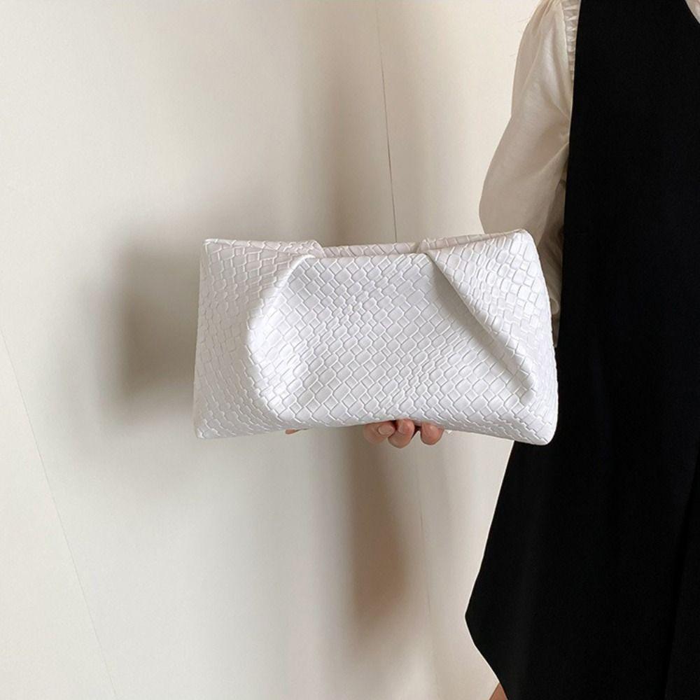Borsa a clutch di alta gamma di grande capacità Borsa a tracolla leggera multifunzionale Stile retrò Design di lusso Borsa intrecciata Matrimoni