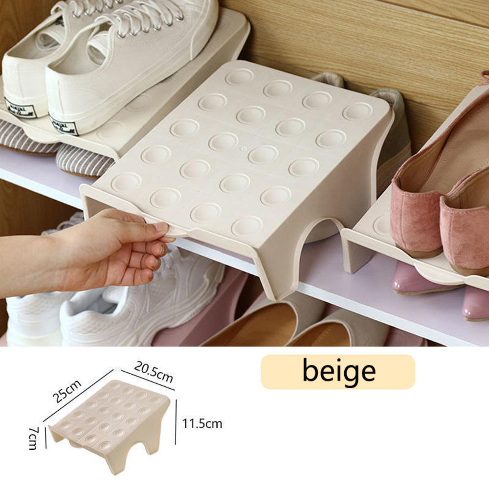 Double-Layer Shoe Rack Organizer Shoes Footwear Storage Stand Support Space Saving Cabinet Closet Holder Modern Bracket