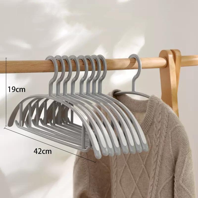 10/5/1Pcs Household Non-slip Hanger Thick And Wide Shoulder Plastic Drying Rack Used To Hanging Clothes 1pc