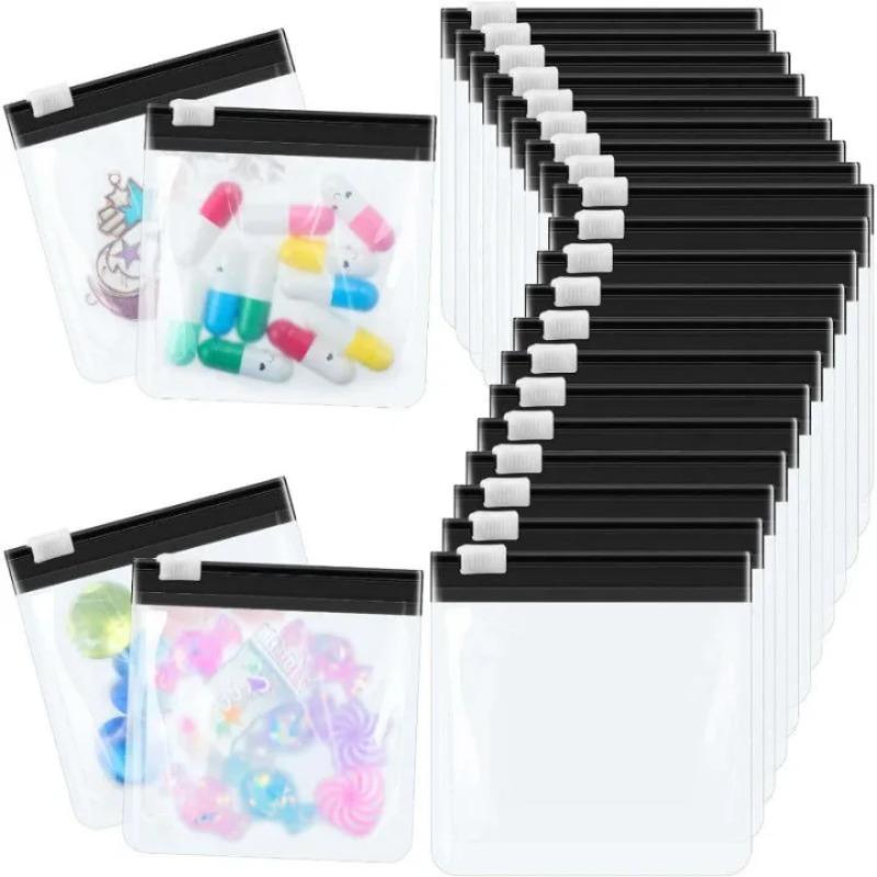 Zipper Type Medicine Storage Bag Waterproof Oil-proof Reusable Pill Bags Medicine Organizer 5Colors Eva Self Sealing Pill Bag