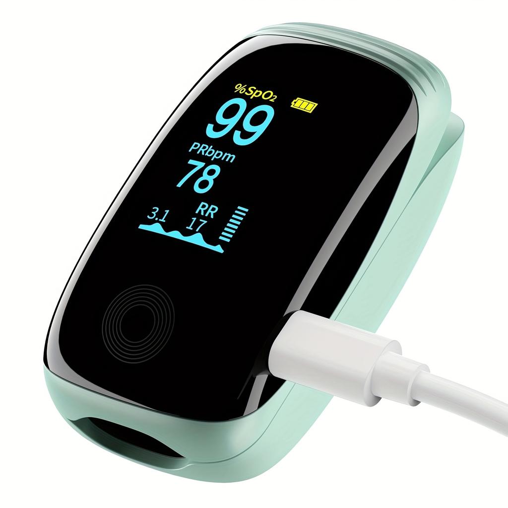 Finger Pulse Oximeter, Fingertip Blood Oxygen Saturation with Pulse Monitor, Oximeter with Lanyard, Pulse Oximeter for Sport And Aviation Use