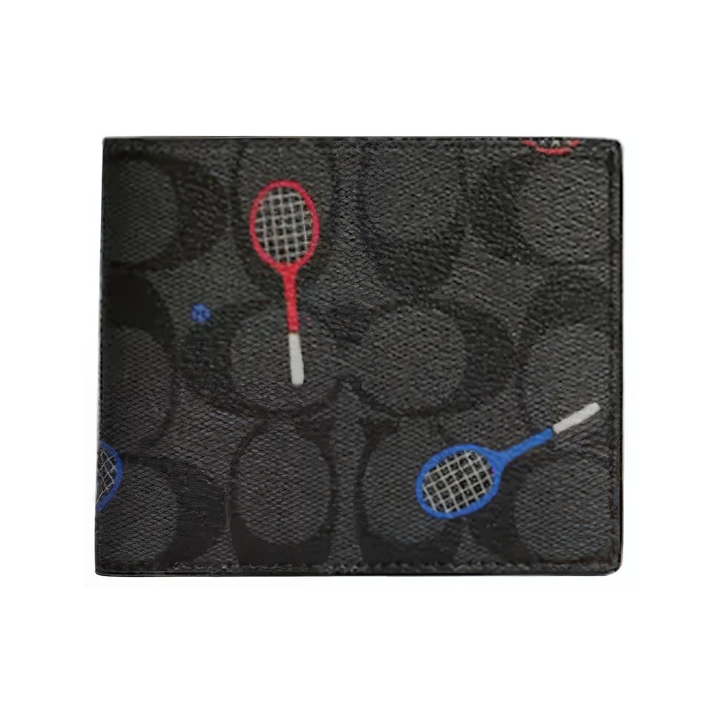 

Новый кошелек-бифолд COACH Кошелек из канвы с покрытием Мини Унисекс Коричневый C8267-QBA5F 10.2*1.3*7.6CM