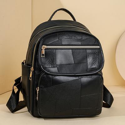 Umhängetasche Große Kapazität Schüler Schultasche Lässiger Rucksack Damen Reisetasche Weicher Lederrucksack Retro Tasche