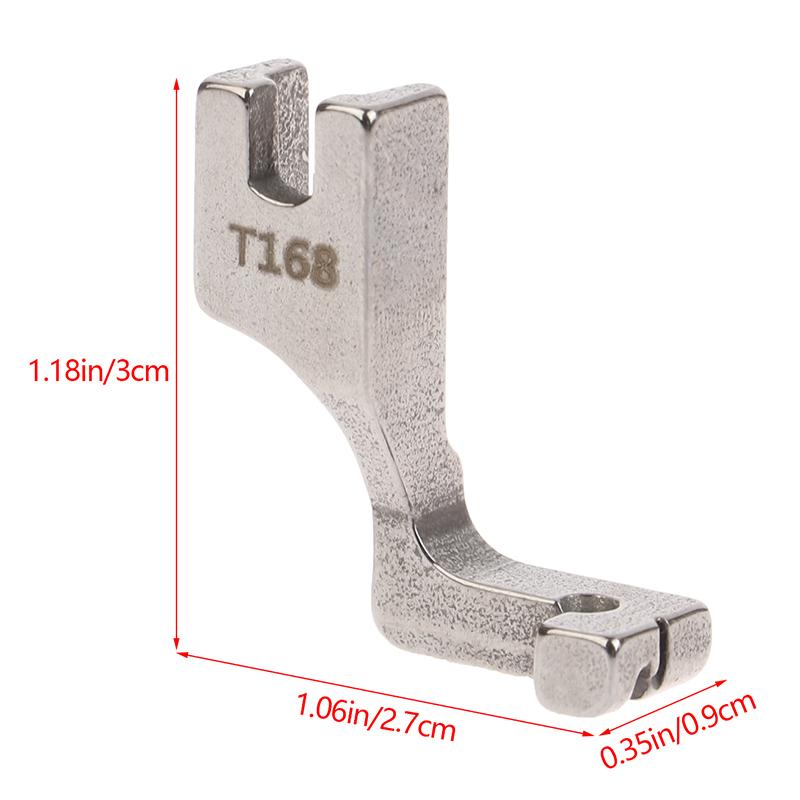 1Pc S518L/T168 Single-Sided Invisible Zipper Presser Foot Unilateral Zipper Feet For Lockstitch Industrial Sewing Machine