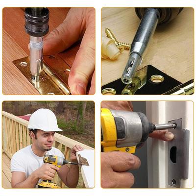 3pcs Self Centering Hinge Drill Bits Set Door Cabinet Pilot Holes HSS Hex 7/64" 9/64" 11/64" /Wrench,Hinge Locating Hole Opener