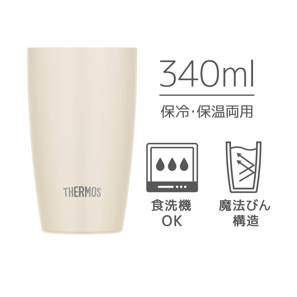 Thermos Vacuum Insulated WH Tumbler, 340ml, White, JDM-340