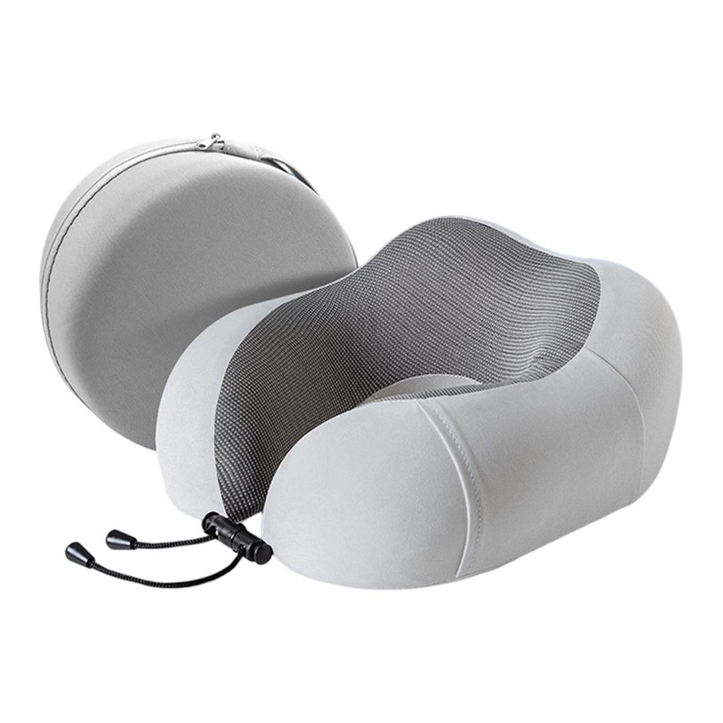 Travel Neck Pillow U Shaped Memory Foam Support Ergonomic Design Portable Lightweight Adjustable Drawstring for Comfort on Plane Train Car