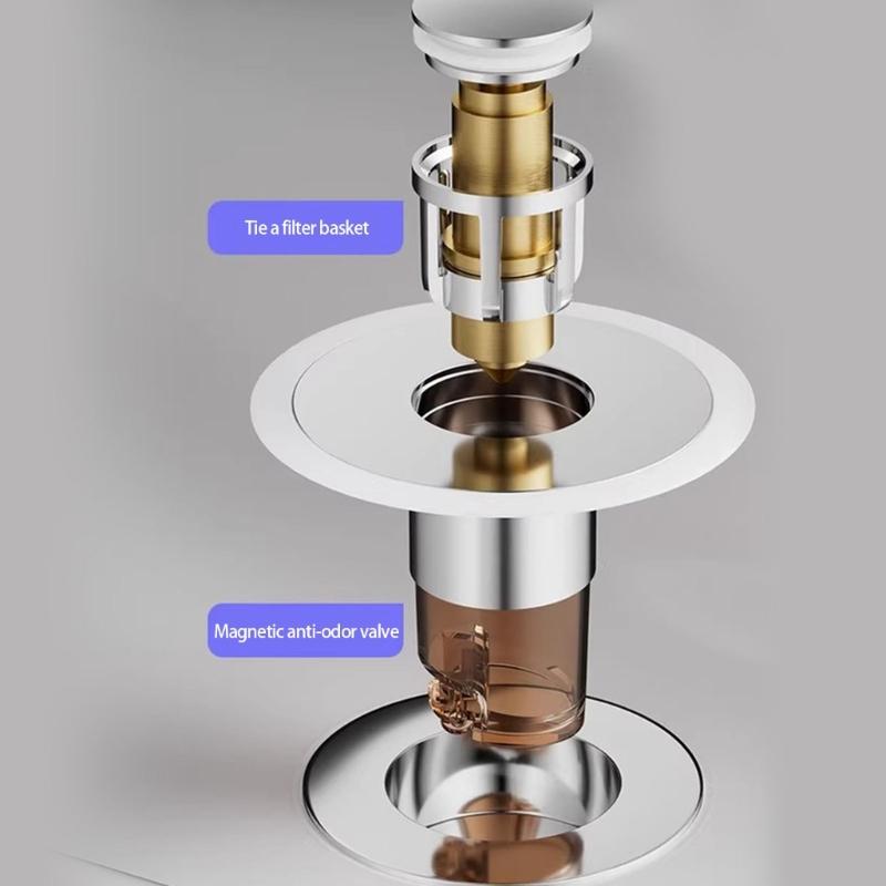Drain Filter Bounce Cores Sink Drain Plug Sink Basins Drain Basket Sink Stoppers for Bathroom Kitchen Enduring