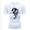 Mysterious Dragon Compression Shirt for Men Short Sleeve Rash Guard Gym Workout Running Tshirt Summer Athletic QuickDry Tees Top