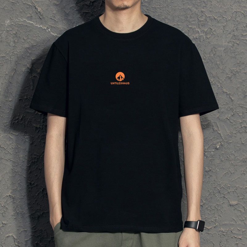 Men's Clothing Fashion Casual Streetwear Pullovers Loose Solid Color Temperament Simplicity Handsome Round Neck T-Shirts