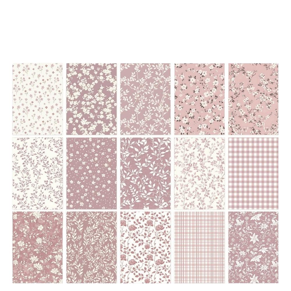 30 Fogli Carta Artigianale Floreale Vintage Carta Pattern Pattern Retro Ditsy Blocco Carta per Journaling