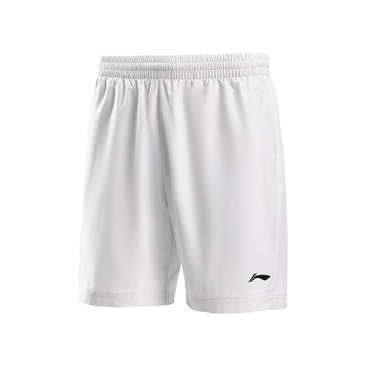 Li-Ning Badminton Series Lightweight Quick-Dry Breathable Geometric Pattern Versatile Sports Casual Shorts Unisex shorts White AAPV137-2