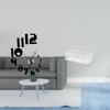 Creative 3D Wall Clock Stickers And Shelves Metal Organizer Stylish Arabic Numbers Decorative Art