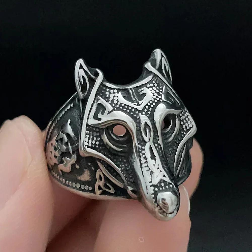Vintage Viking Men Rings Stainless Steel Ethnic Belief Nordic Odin Compass Tree of Life Valknut Ring Amulet Jewelry