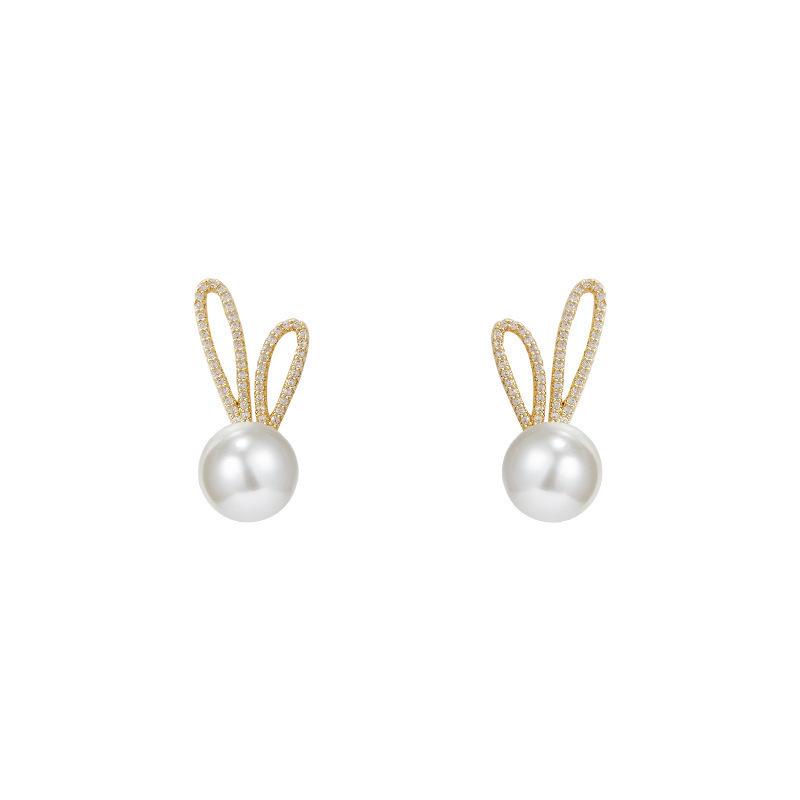 Elegante Süßwasserperlen-Ohrstecker für Damen - Trendig, Schlicht, Feenhafter Stil