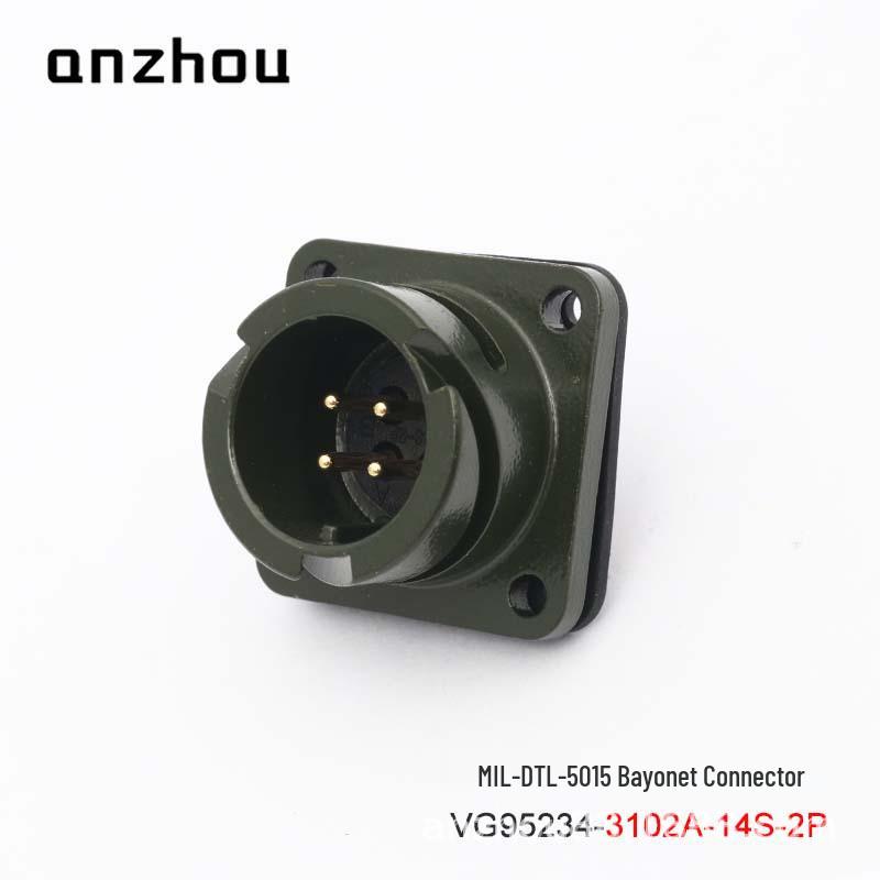 4-Core Military Standard Aviation Plug VG95234-14S-2P Bayonet Connector