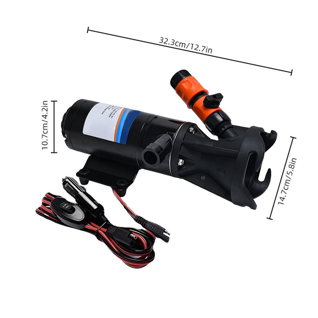 Macerator Pump for RV Self Priming Sewage Pump 3 Inch Water Inlet Double Four Leaf Blade 45L DC Electric Sewage Pump