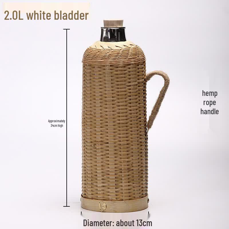 Bamboo Woven Home Thermos Flask