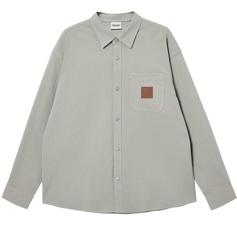 

Jack & Jones Men s Textured Loose Long Sleeve Casual Shirt M