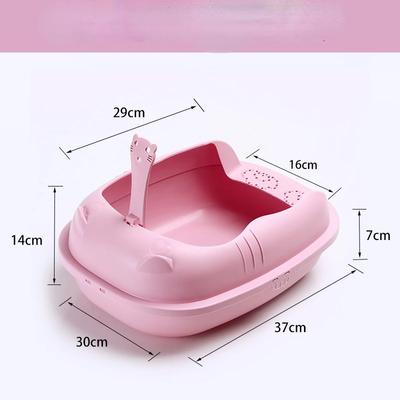 1 Set Cat Litter Tray Durable Wear-resistant Large Space Pet Accessories Cat Litter Box Cat Litter Basin
