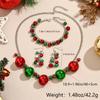 Earrings Christmas Bell Jewelry Set Necklace Xmas Clavicle Chain Sweet   Women