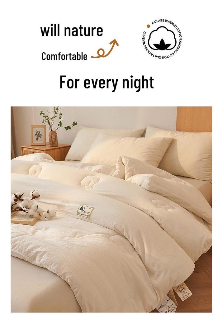 Winter & Summer Quilt: Xinjiang Long-staple Cotton, Thick, Pure Cotton Wadding, All-Season Use