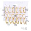 Stylish and Simple Earrings Set Femininity Versatile Personality Exaggerated Atmosphere High-end Earrings