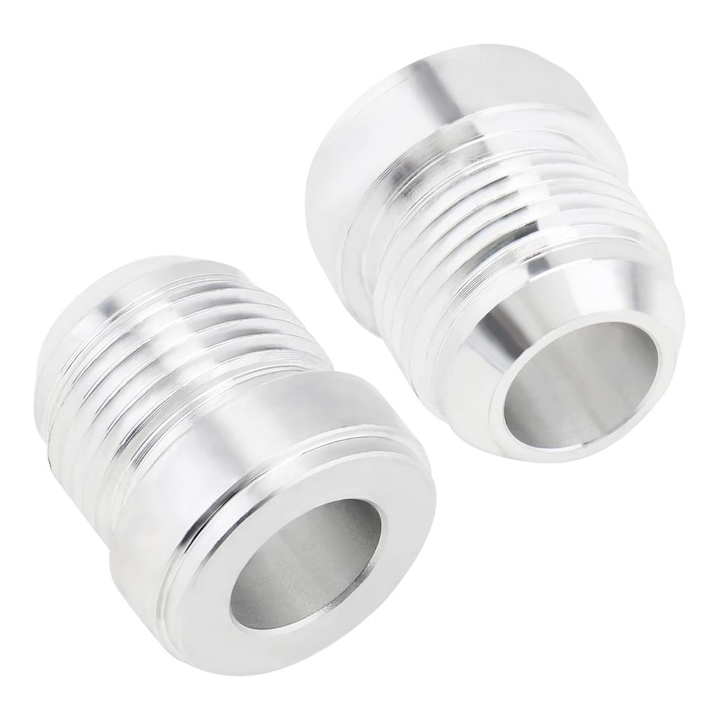 2 Stück Aluminiumlegierung 12AN Male Schweißanschluss-Fittings 12AN Male Bördel-Schweißbar Kraftstofftank-Fitting-Adapter-Stecker