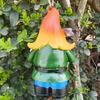 Gnome Statue Bird House Weather-proof Outdoor Garden Yard Hanging Bird House Outside Hummingbird Feeder Decoration