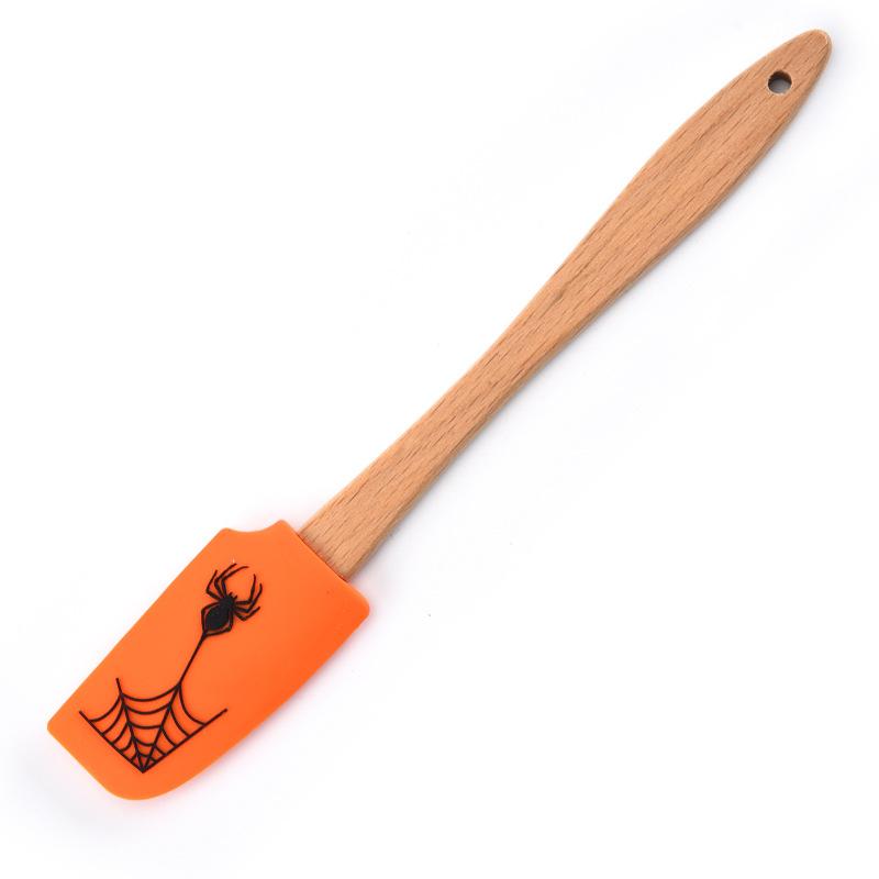 Creative Penguin Silicone Smooth Spatula Wooden Handle Cream Spatula Cake Decoration Cream Cake Spatula Baking Tool Accessories
