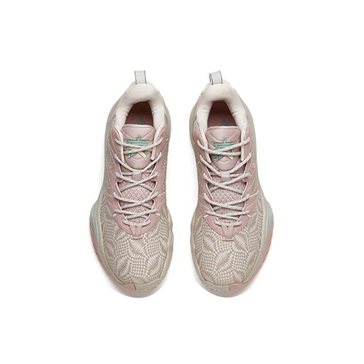 Anta Quick Decision 5 Basketball Shoes Men sneakers Gray Pink 112141605-6