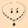 3-Piece Earrings Plus Necklace Set Women Elegant Jewelry Set