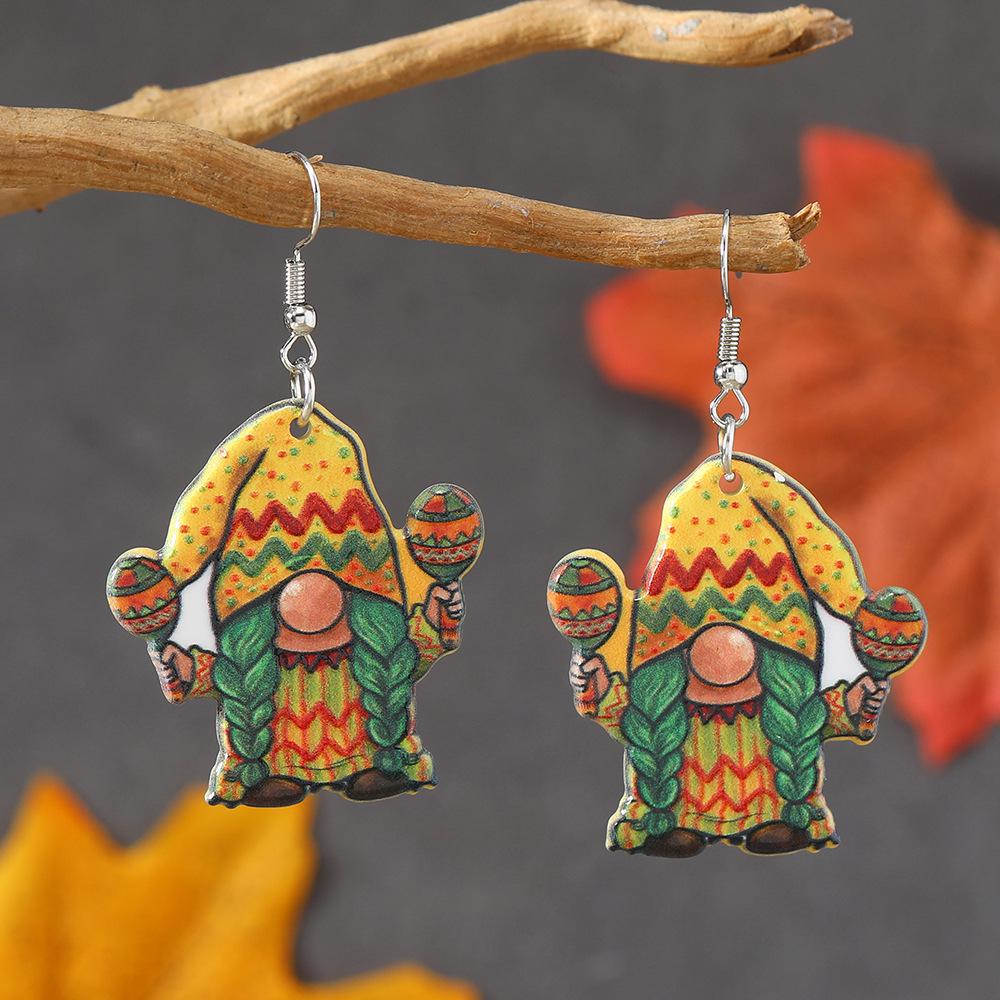 Carnival 5.5 Festival Acrylic Earrings: Mexican Dwarf Guitar Fashion Accessory