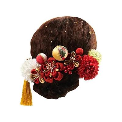 [OTAKUMARKET] 13-Piece Japanese Hair Accessories Set for Coming-of-Age Ceremony, Kimono, Hakama, Graduation, Yukata, Wedding - Tsumami Zaiku Flower
